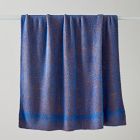 Two-Tone Textured Knit Throw