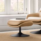 Fillmore Leather Swivel Ottoman