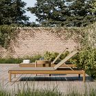 Cassis Outdoor Teak Stacking Chaise Lounge