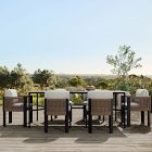 Lagos Dining Table (86") &amp; Porto Aluminum Dining Chairs Set