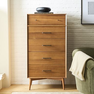 tall modern dresser Atten 4-Drawer drawer dresser is a masterful example of modern style mixed with rustic charm Solid Walnut Tall-boy Dresser -