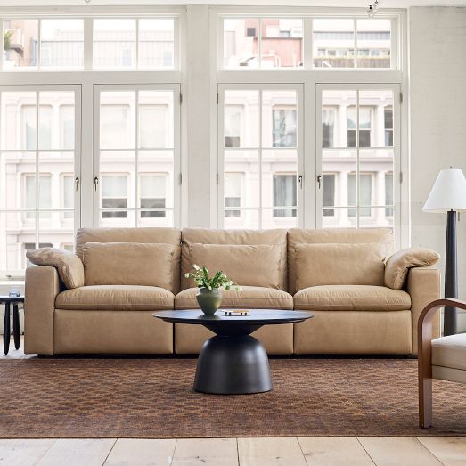 Harmony Modular Leather Reclining Sofa (84"-117") by West Elm