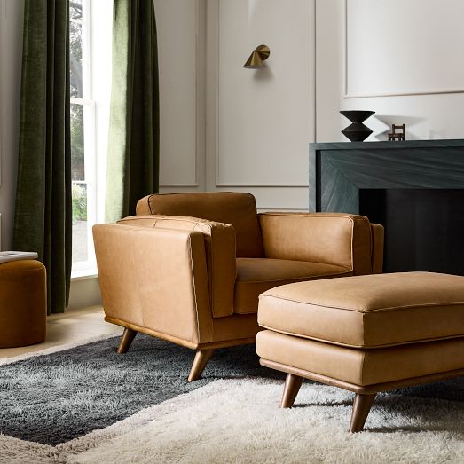 Zander Leather Chair by West Elm