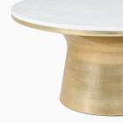 Marble Topped Pedestal Coffee Table (30.5")