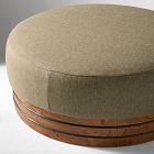 Pierce &amp; Ward Round Upholstered Ottoman