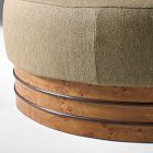Pierce &amp; Ward Round Upholstered Ottoman