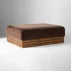 Pierce &amp; Ward Rectangular Pedestal Upholstered Ottoman