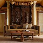 Pierce &amp; Ward Rolled Arm Sofa Living Room