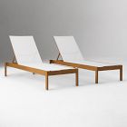 Playa Outdoor Textilene Stacking Chaise Lounge (Set of 2)