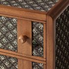 Pierce &amp; Ward 3-Drawer Fabric Inlay Grand Nightstand (28")