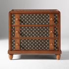 Pierce &amp; Ward 3-Drawer Fabric Inlay Grand Nightstand (28")