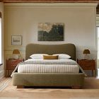 Pierce &amp; Ward Sculpted Upholstered Bed