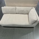 Open Box: Loring Sectional, Right-Arm 2 Seater Sofa Bench - Performance Distressed Velvet Sand