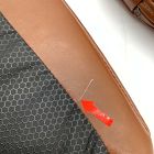 Open Box: Classic Café Dining Chair Cushions, Set of 2 - Vegan Leather, Saddle Nut