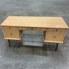 Open Box: Elora Storage Desk (55") - Blonde, Matte Black