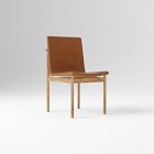 Open Box: Framework Dining Chair, Set of 2 - Ludlow Leather Sesame, Burnt Wax