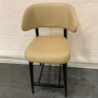 Open Box: Hyde Leather Counter Stool (26") - Ludlow Leather Cumin, Smoked Oak