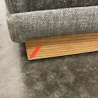 Open Box: Nassau Ottoman (38"W) - Performance Distressed Velvet Mineral Gray, Blonde