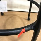Open Box: Pierce &amp; Ward Metal Counter Stool (30") - Berry Lattice Olive, Black Iron