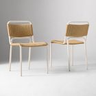 Open Box: Sydney Outdoor Stacking Dining Chair, Set of 2 - Light Bamboo, Seashore
