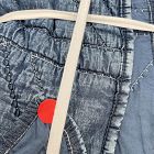 Open Box: Triangle Denim Quilt, Full/Queen - Blue