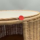 Open Box: Billie Rattan Side Table (23") - Rattan Natural