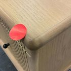 Open Box: Elora Storage Desk (55") - Blonde, Matte Black