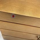 Open Box: Mid-Century Champagne Lacquer Jewelry Box, Grand (7.25"H)