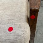Open Box: Mid-Century Show Wood Recliner - Performance Coastal Linen Sand, Pecan