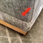 Open Box: Nassau Ottoman (38"W) - Performance Distressed Velvet Mineral Gray, Blonde