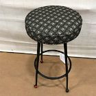 Open Box: Pierce &amp; Ward Metal Counter Stool (30") - Berry Lattice Olive, Black Iron
