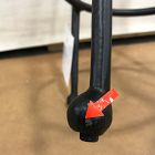 Open Box: Pierce &amp; Ward Metal Counter Stool (30") - Berry Lattice Olive, Black Iron