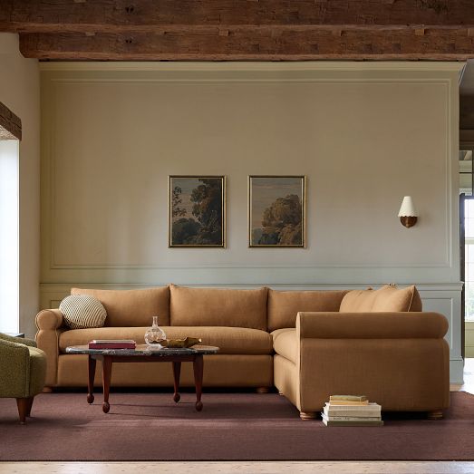 Pierce & Ward Channeled 3-Piece L-Shaped Sectional (116") by West Elm