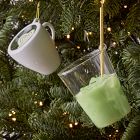 Glass Hot Matcha Latte Ornament