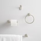 Mid-Century Contour Bathroom Hardware - Brushed Nickel