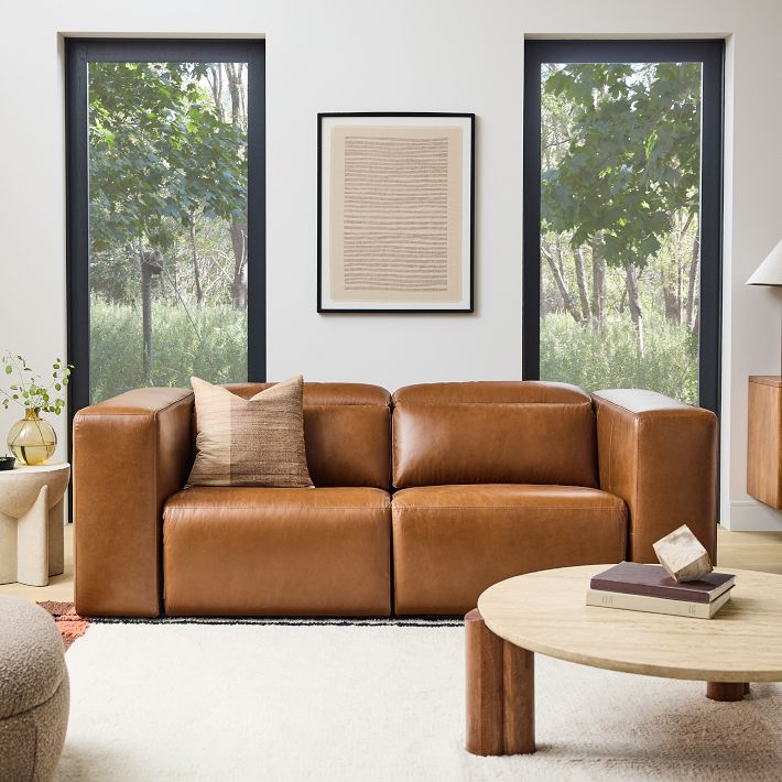 Leo Motion Reclining Leather Sofa (91