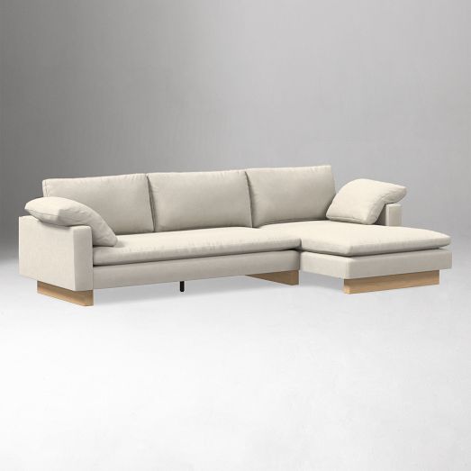 Harmony Petite 2-Piece Chaise Sectional (112"-128") by West Elm