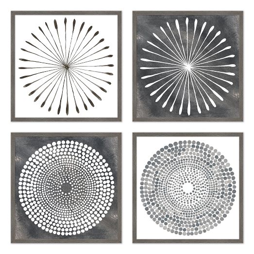 Watercolor Burst Framed Wall Art by West Elm