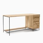 Industrial Solid Wood Modular Desk w/ File Cabinet (64")