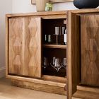 Carved Pattern Solid Wood Buffet (72")