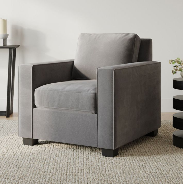 Henry® Armchair, Solid Wood Legs | West Elm