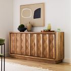Carved Pattern Solid Wood Buffet (72")