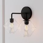 Sculptural 2-Light Faceted Sconce (17")
