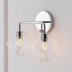 Sculptural 2-Light Faceted Sconce (17")