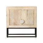 Carved Mango Wood Nightstand (25")