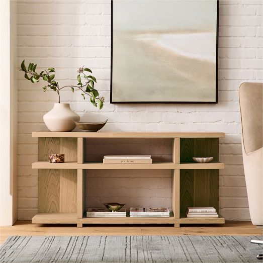 Wallace Modular Low Shelf Unit (52"-72") by West Elm