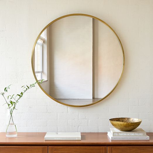 Mid-Century Asymmetrical Metal Wall Mirror | West Elm