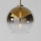Open Box: Sculptural Glass Shade, Globe (11') - Gold Ombre