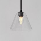 Open Box: Sculptural Glass Shade, Cone (8") - Clear
