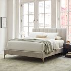 Emmett Channeled Bed - Metal Legs